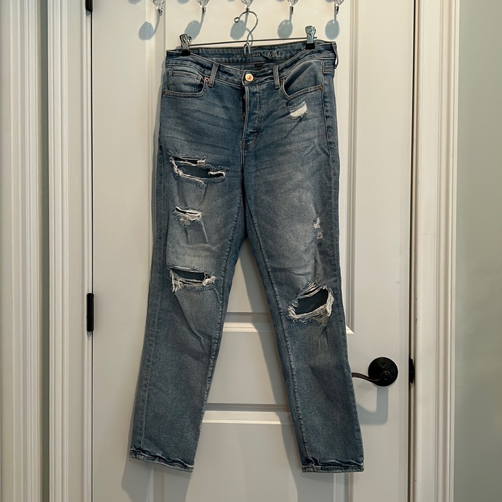 American Eagle AE Size 8 Stretch Tom Girl Jeans